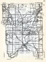 Ramsey County, Moundsview, Arden Hills, New Brighton, Roseville, White Bear, Little Canada Station, Saint Paul, Gladstone, Minnesota State Atlas 1954